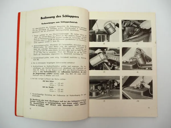 Hanomag R24 Radschlepper Betriebsanleitung Bedienung 1957