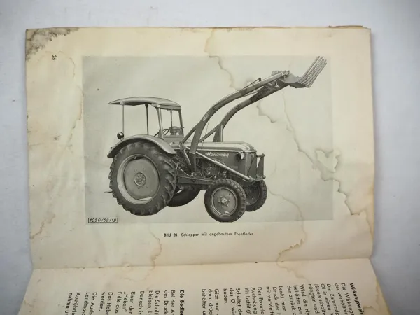 Hanomag Radschlepper 4-Takt-Motor Anbauanleitung Hydraulikanlage 1961