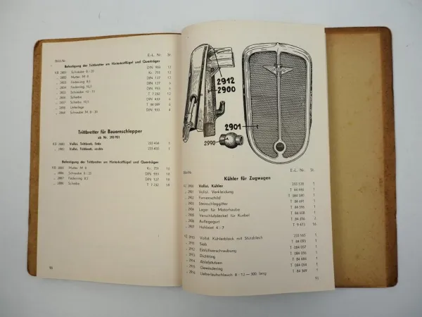 Hanomag SS20 RL20 Diesel Bauernschlepper Zugwagen Ersatzteilliste 1942