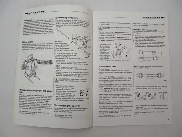 Hardi Mega LPY LPZ Sprayer Plant Protection Instruction book 1998