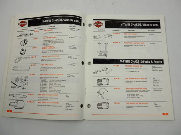 Harley Davidson Buell Werkzeug Katalog Special Tools Catalog 2002