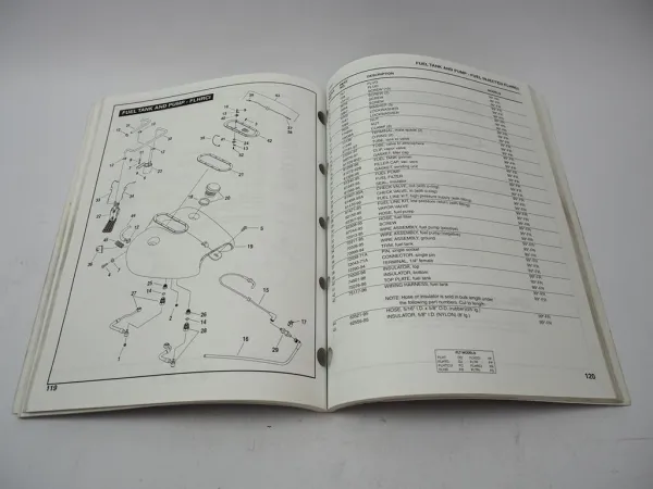 Harley Davidson FLH FLT Modelle 1999 Parts List Ersatzteilliste