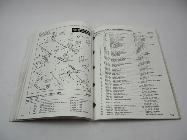 Harley Davidson FX FXE FXS FXEF FXB FXWG 1971 - 1984 Parts Catalog List