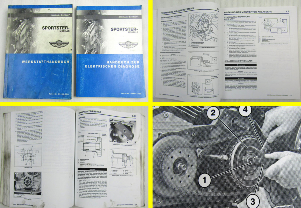 Harley Davidson Sportster XLH XL 883 1200 C R S Reparaturanleitung Diagnose 2003