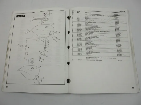 Harley Davidson XL 883 1200 Sportster Parts Catalog 2004 Ersatzteilliste