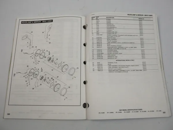 Harley Davidson XL 883 1200 Sportster Parts Catalog 2007 Ersatzteilliste