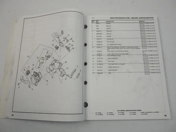 Harley Davidson XL 883 1200 Sportster Parts Catalog 2013 Ersatzteilliste