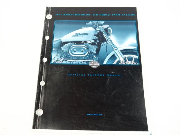 Harley Davidson XL XLH 883 1200 Sportster Parts Catalog 2001 Ersatzteilliste