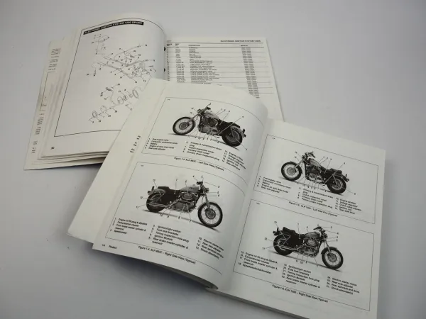 Harley Davidson XLH 883 1200 Sportster 2000 Service Manual and Parts Catalog