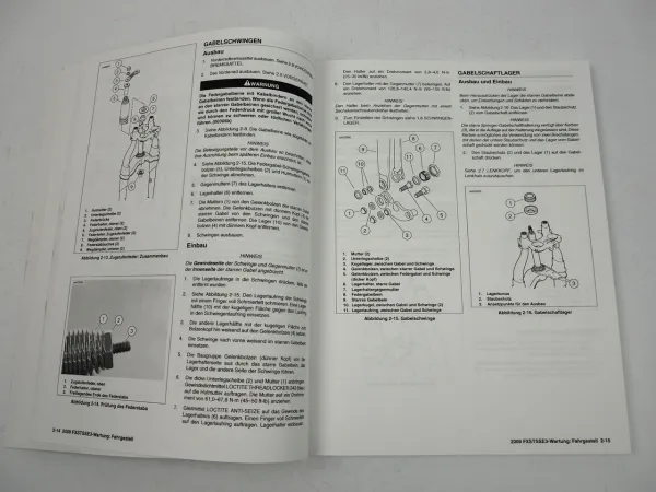 Harley FXSTSSE3 CVO Springer Softail Werkstatthandbuch Ergänzung 2009