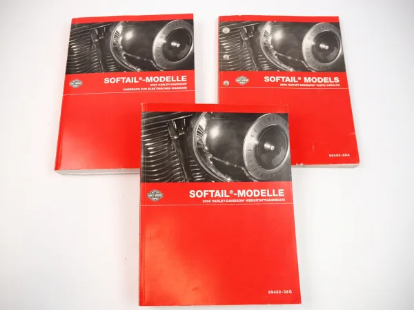Harley Softail FLS FXS FXC Modelle 2008 Werkstatthandbuch Diagnose Parts Catalog