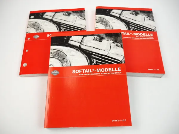 Harley Softail FLS und FXS Modelle 2014 Werkstatthandbuch Diagnose Parts Catalog