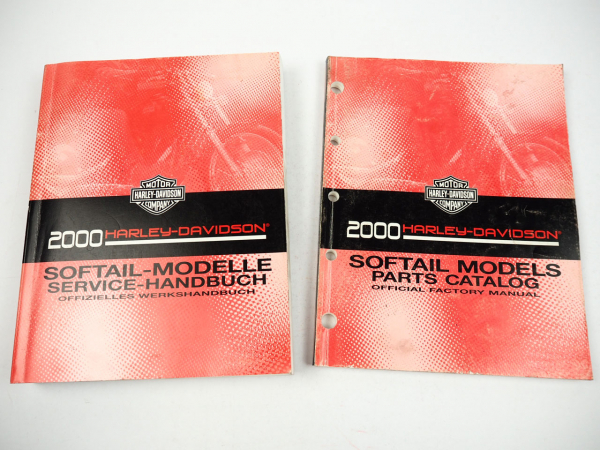Harley Softail FLST FXST Modelle 2000 Werkstatthandbuch und Parts Catalog