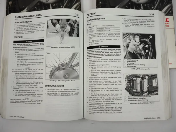 Harley Softail FLST FXST Modelle 2004 Werkstatthandbuch Diagnose Parts Catalog
