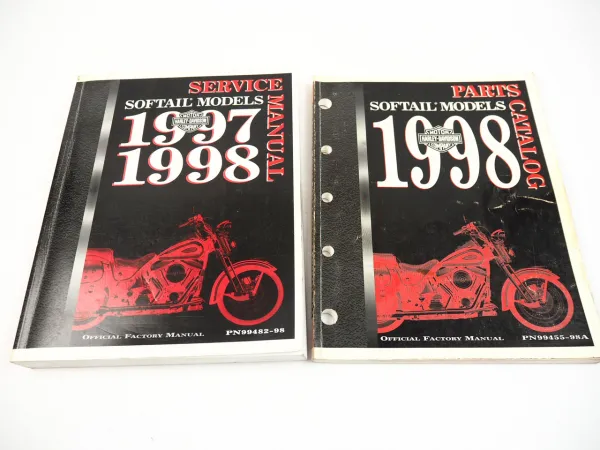 Harley Softail FLST FXST Models 1997 - 1998 Service Manual and Parts Catalog