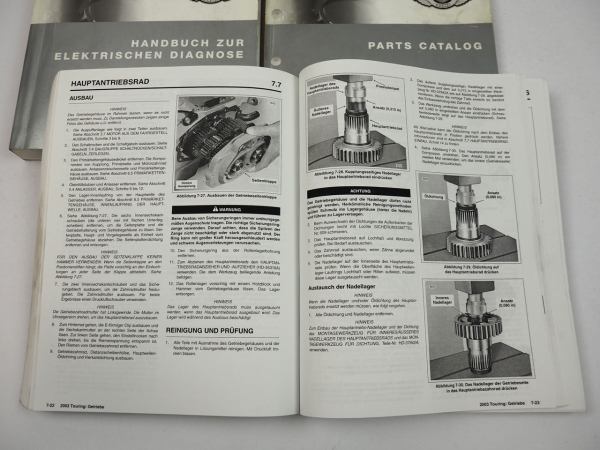 Harley Touring FLHR FLTR FLHT Werkstatthandbuch Diagnose Parts List 2003