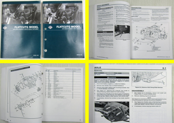 Harley Tri Glide FLHTCUTG Trike Service Manual Supplemet and Parts List 2009