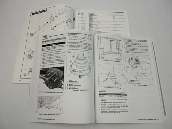 Harley Trike FLHTCUTG Tri Glide Service Manual Supplement and Parts Catalog 2012