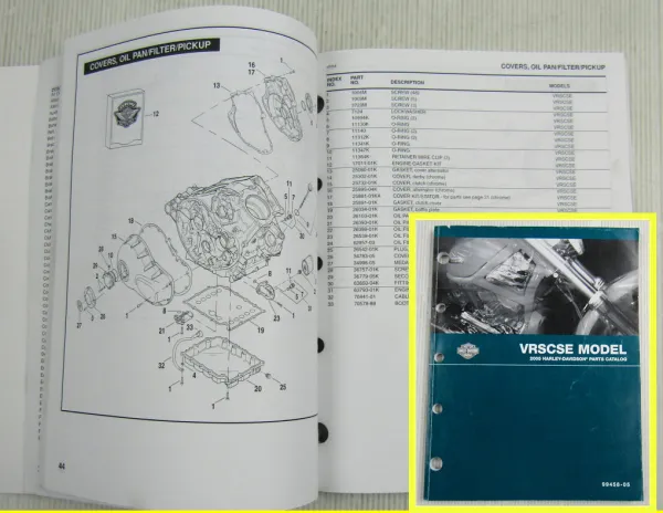 Harley VRSCSE CVO V Rod Screamin Eagle 2005 Parts List Catalog