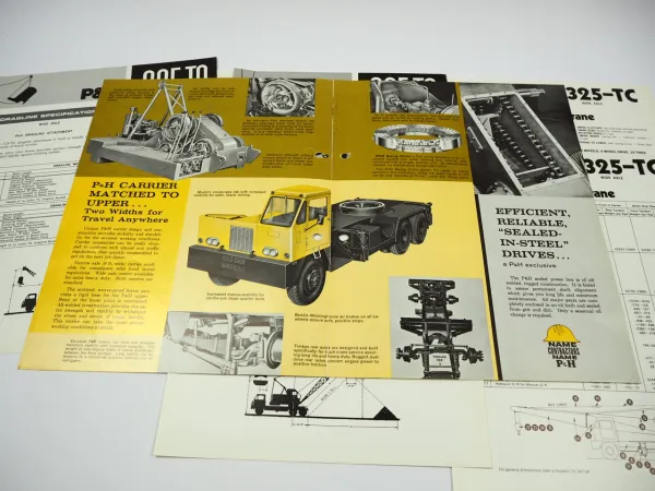 Harnischfeger P&H 325 TC 25 to Hydraulik Truck Crane brochure and data sheets