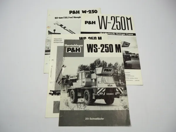 Harnischfeger P&H WS 250M 25 to Hydraulic Swinger Crane brochure 1977/79