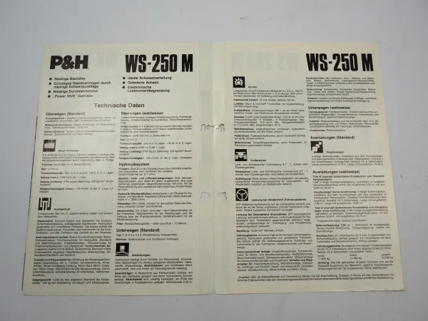 Harnischfeger P&H WS 250M 25t Schnelläufer Autokran Prospekt 1979