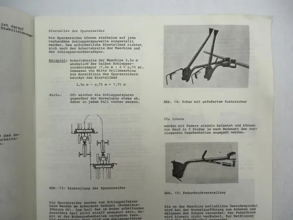 Hassia DU Drillmaschine Betriebsanleitung Ersatzteilliste 1980 Original