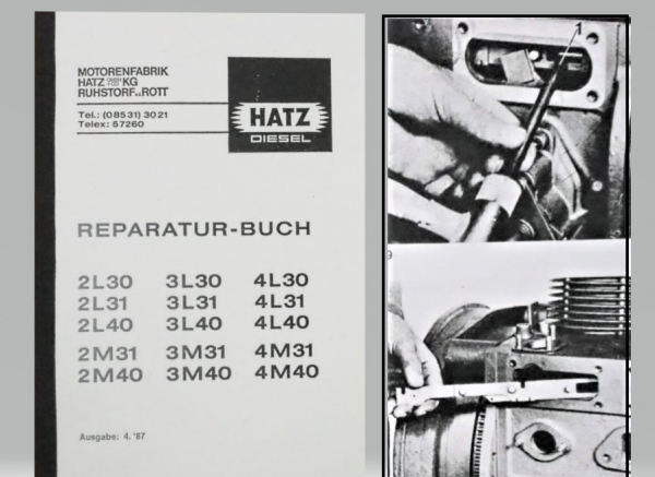 Hatz 2/3/4 L30 L31 L40 M31 M40 Werkstatthandbuch Reparaturanleitung 1987