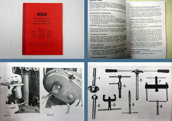 Hatz E80 E85 E89 G / FG / FL Motor Reparaturhandbuch