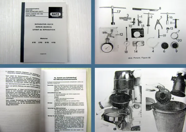Hatz E95 Z95 D95 V95 Motor Reparaturhandbuch