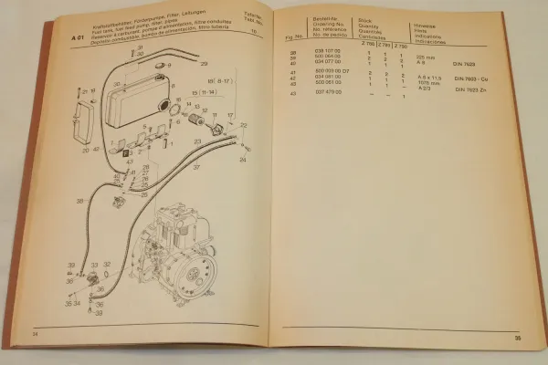 Hatz Z788 Z789 Z790 Dieselmotor Ersatzteilliste Parts List Pezzi ricambio 1990