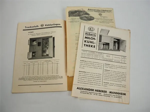 Heberer Mannheim Eisschränke Kühlschränke Katalog Preisliste Prospekt 1931