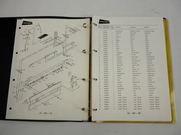 Heden 5000 Serie Gabelstapler Bedienungsanleitung Ersatzteilliste ca. 1992