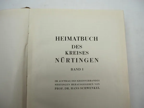 Heimatbuch des Kreises Nürtingen Bd.1 1950 Hans Schwenkel Baden-Württemberg