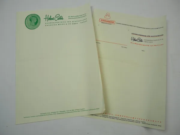 Helene Curtis Haar Kosmetik Engadina Meles & Co GmbH Hanau blanko Rechnung Brief