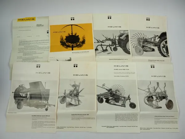 Helwig Treysa Kartoffelernter Pflug Muli Roder 7x Prospekt 1x Anschreiben 1960