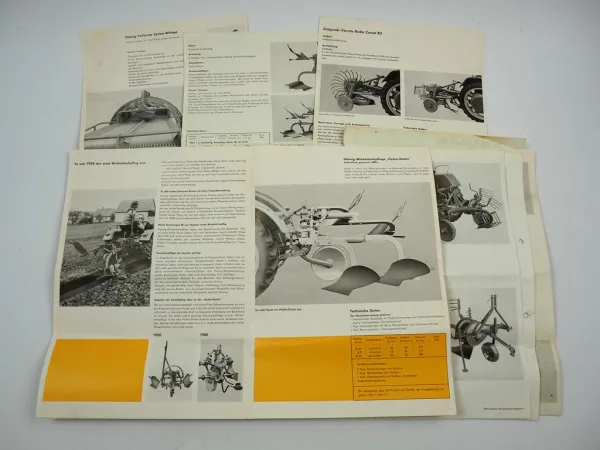 Helwig Treysa Kartoffelernter Pflug Muli Roder 7x Prospekt 1x Anschreiben 1960