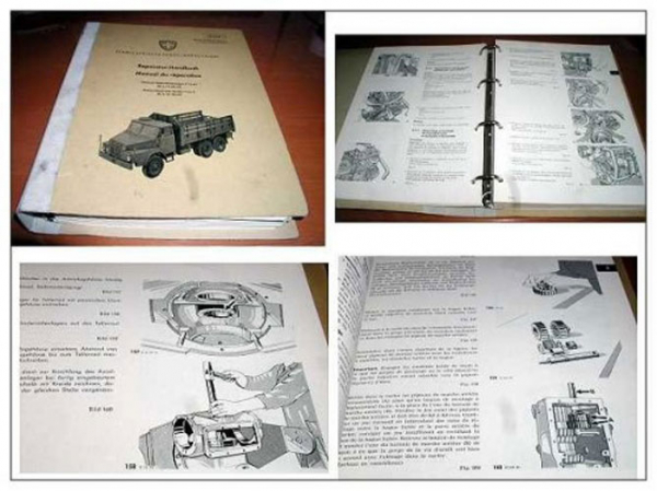 Henschel 7 to LKW 6x6 HS3-14HA-CH Reparaturhandbuch 1964 Armee Schweiz