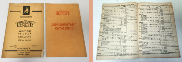 Hepolite Pistons Kolben Supplementary Catalogue Motor Cycles 1937/49