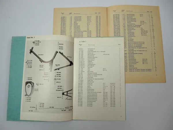 Hercules 221 T TS Mofa Ersatzteilliste Preisliste Fahrgestell ohne Motor 1965