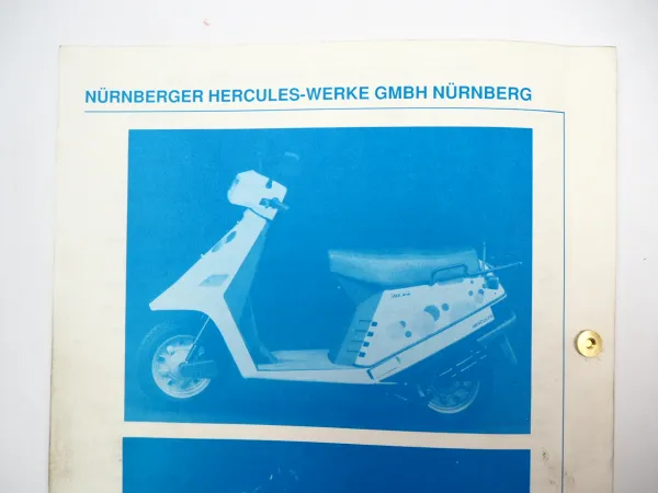 Hercules FOX 50 Roller Kleinkraftrad Werkstatthandbuch Ersatzteilliste 1992