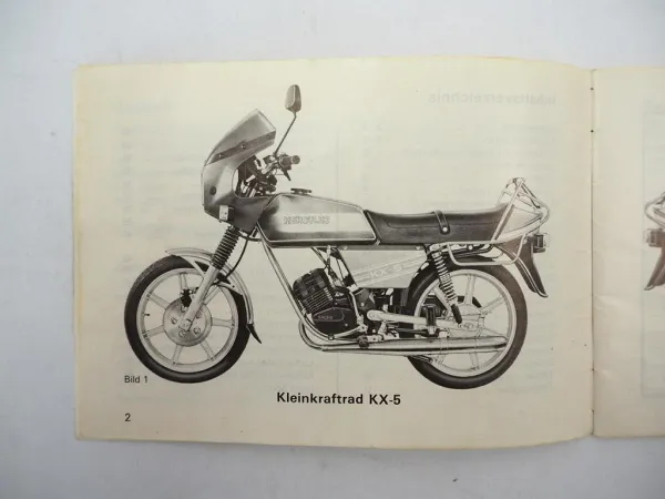 Hercules KX-5 Moped Typ 654005 mit Sachs Motor 50/5 AKF Betriebsanleitung 1987