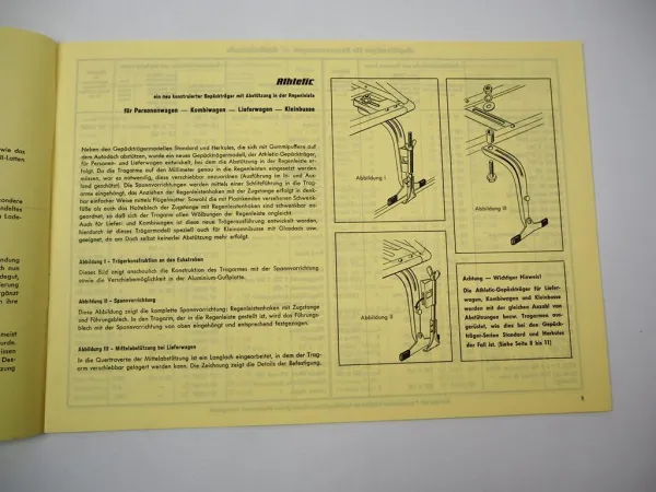 Herkules Heinrich Eckel München Gepäckträger auf dem Autodach Preisliste 1958