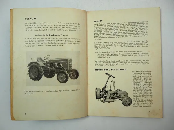 Hermann Lanz Hela D117 D24 Schlepper Betriebsanleitung Ersatzteilliste