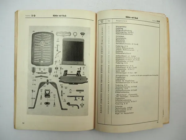 Hermann Lanz Hela D117 D24 Schlepper Betriebsanleitung Ersatzteilliste