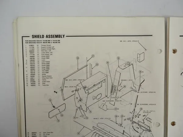 Hesston 5540 5580 Rounder Baler Ballenpresse Ersatzteilliste Parts Listing 1984