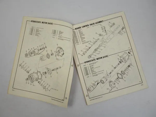 Hesston 6550 6650 Windrower Tractor Ersatzteilliste Parts Listing 1980