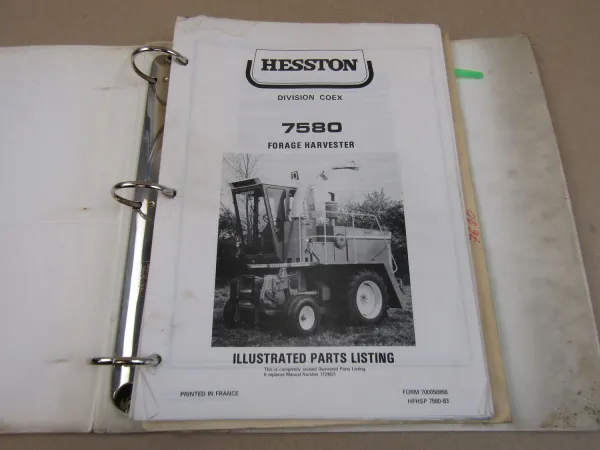 Hesston 7580 forage harvester Feldhäcksler Ersatzteilliste Parts List ca 1983