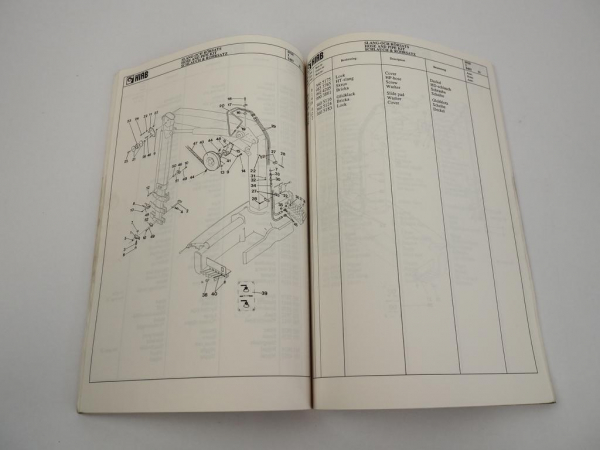 Hiab 092 Ladekran Ersatzteilliste Parts Book ca. 1980er Jahre