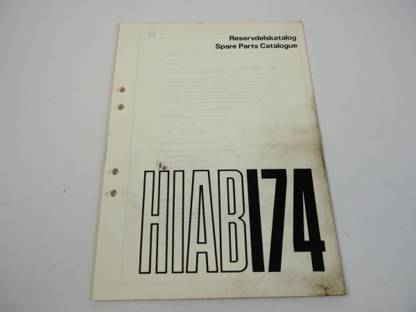 Hiab 174 Ladekran Ersatzteilliste Parts Book 1969
